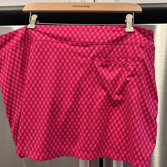 Nike Fuchsia Checkered Golf Skort XL - Picture 3 of 8